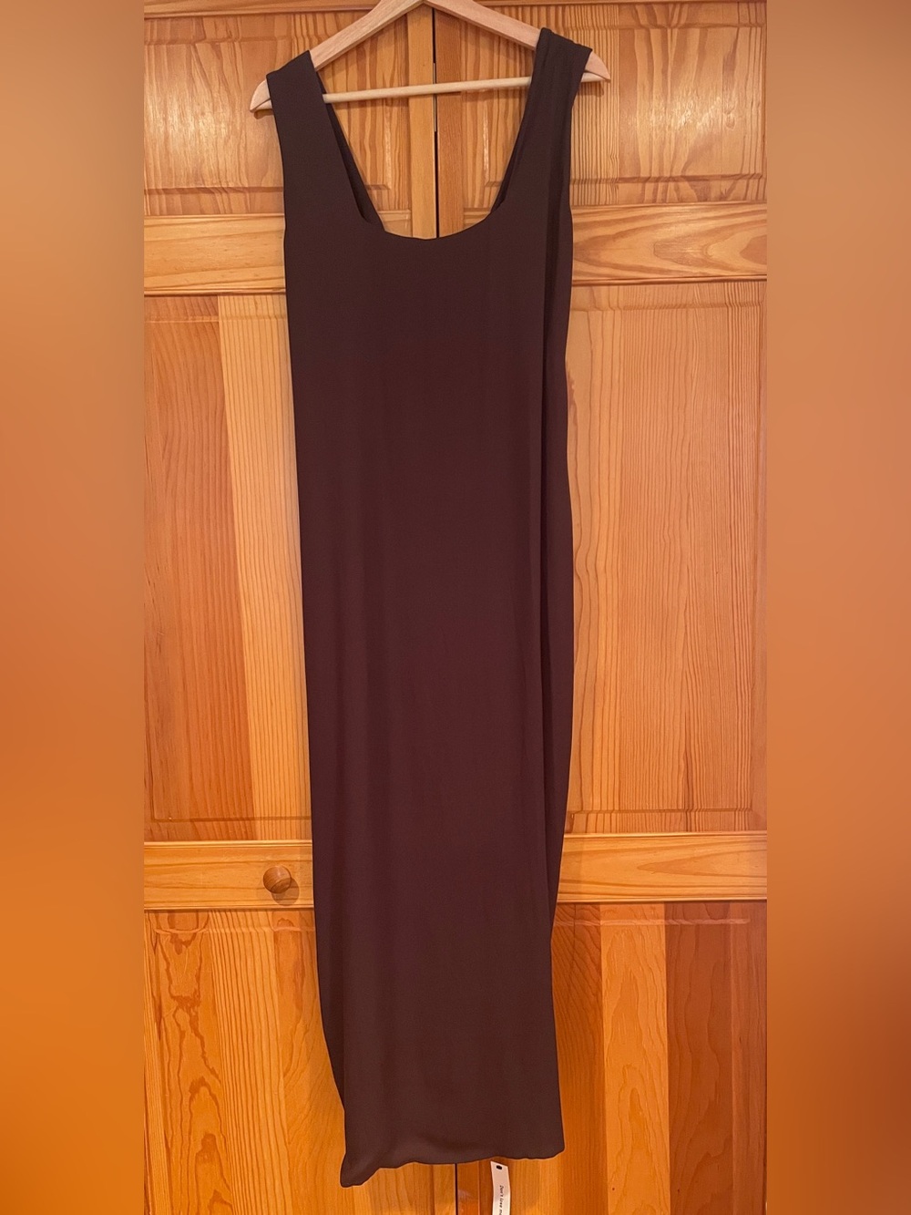 Reformation Chocolate Brown Scoop-Neck Maxi Dress - Picture 1 of 3